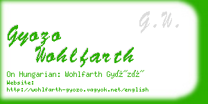 gyozo wohlfarth business card